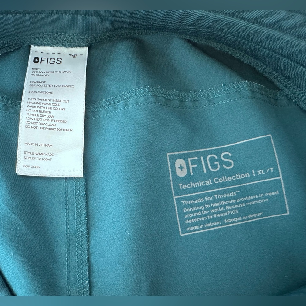 FIGS Kade Cargo Scrub Pants Caribbean Blue Technical Collection - Size XL Tall - Picture 5 of 9